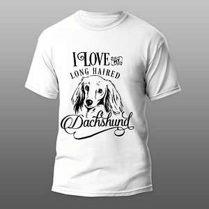 I love my Long Haired Dachshund póló