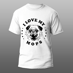 I love my Mops póló
