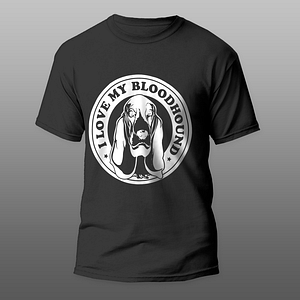 I love my Bloodhound fekete póló #2 - Angol véreb