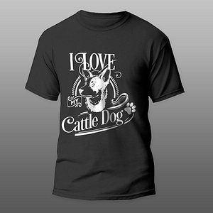 I love my Cattle Dog fekete póló #2 - Pásztorkutya