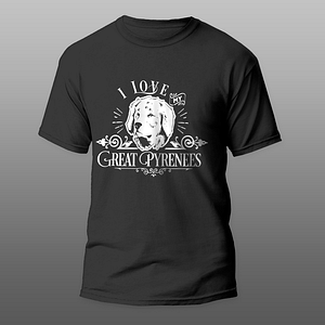 I love my Great Pyrenees fekete póló #2- Pireneusi hegyikutya