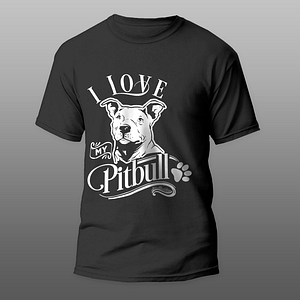 I love my Pitbull fekete póló #2