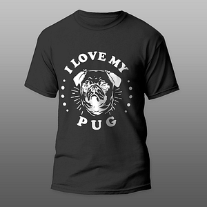 I love PUG (Mopsz) póló #1