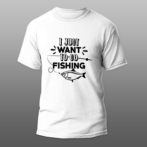 I just want to go fishing- póló